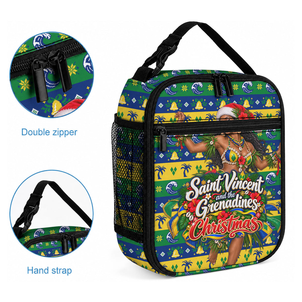 Saint Vincent And The Grenadines Christmas Lunch Bag Caribbean Island Girl Dancer Tropical Winter