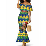 Saint Vincent And The Grenadines Christmas Mermaid Dress Caribbean Island Girl Dancer Tropical Winter