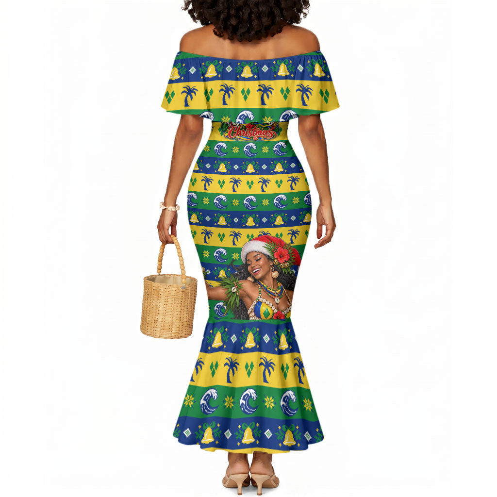 Saint Vincent And The Grenadines Christmas Mermaid Dress Caribbean Island Girl Dancer Tropical Winter