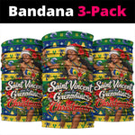 Saint Vincent And The Grenadines Christmas Neck Gaiter Caribbean Island Girl Dancer Tropical Winter