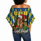 Saint Vincent And The Grenadines Christmas Off Shoulder Wrap Waist Top Caribbean Island Girl Dancer Tropical Winter