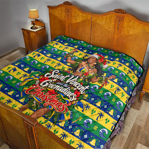Saint Vincent And The Grenadines Christmas Quilt Caribbean Island Girl Dancer Tropical Winter