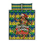 Saint Vincent And The Grenadines Christmas Quilt Bed Set Caribbean Island Girl Dancer Tropical Winter