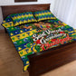 Saint Vincent And The Grenadines Christmas Quilt Bed Set Caribbean Island Girl Dancer Tropical Winter