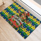 Saint Vincent And The Grenadines Christmas Rubber Doormat Caribbean Island Girl Dancer Tropical Winter