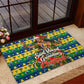 Saint Vincent And The Grenadines Christmas Rubber Doormat Caribbean Island Girl Dancer Tropical Winter