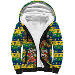 Saint Vincent And The Grenadines Christmas Sherpa Hoodie Caribbean Island Girl Dancer Tropical Winter