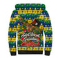 Saint Vincent And The Grenadines Christmas Sherpa Hoodie Caribbean Island Girl Dancer Tropical Winter