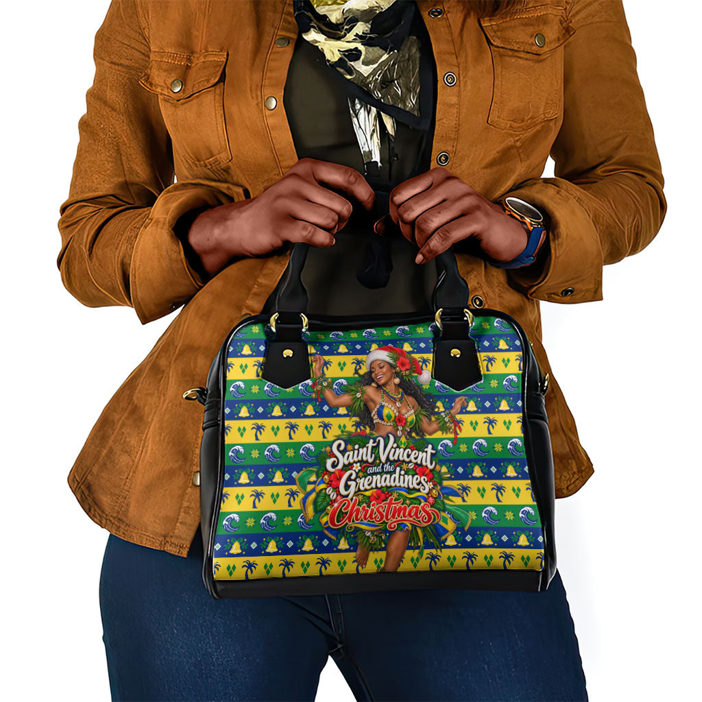Saint Vincent And The Grenadines Christmas Shoulder Handbag Caribbean Island Girl Dancer Tropical Winter
