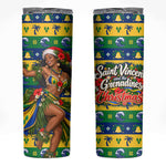Saint Vincent And The Grenadines Christmas Skinny Tumbler Caribbean Island Girl Dancer Tropical Winter