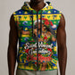 Saint Vincent And The Grenadines Christmas Sleeveless Zip Hoodie Caribbean Island Girl Dancer Tropical Winter