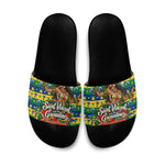Saint Vincent And The Grenadines Christmas Slide Sandals Caribbean Island Girl Dancer Tropical Winter