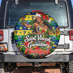 Saint Vincent And The Grenadines Christmas Spare Tire Cover Caribbean Island Girl Dancer Tropical Winter