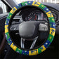 Saint Vincent And The Grenadines Christmas Steering Wheel Cover Caribbean Island Girl Dancer Tropical Winter