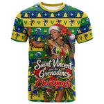 Saint Vincent And The Grenadines Christmas T shirt Caribbean Island Girl Dancer Tropical Winter