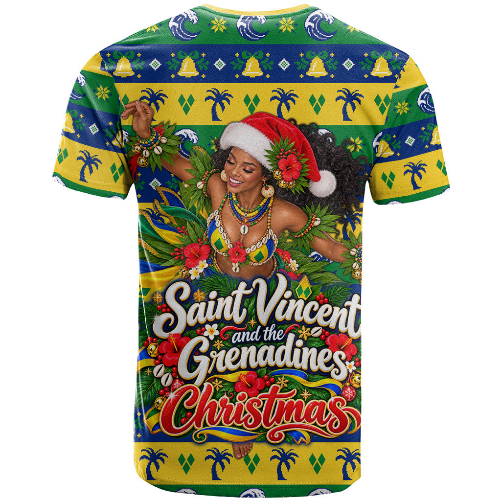 Saint Vincent And The Grenadines Christmas T shirt Caribbean Island Girl Dancer Tropical Winter