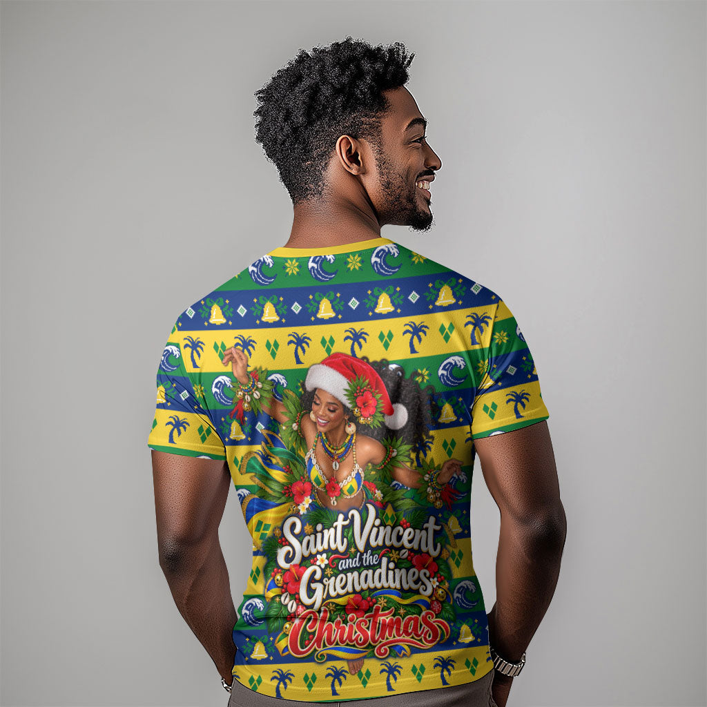 Saint Vincent And The Grenadines Christmas T shirt Caribbean Island Girl Dancer Tropical Winter