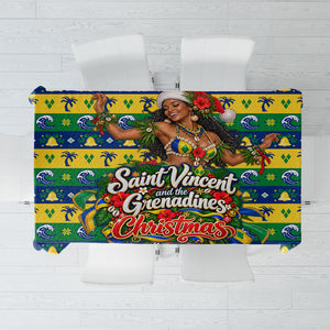 Saint Vincent And The Grenadines Christmas Tablecloth Caribbean Island Girl Dancer Tropical Winter