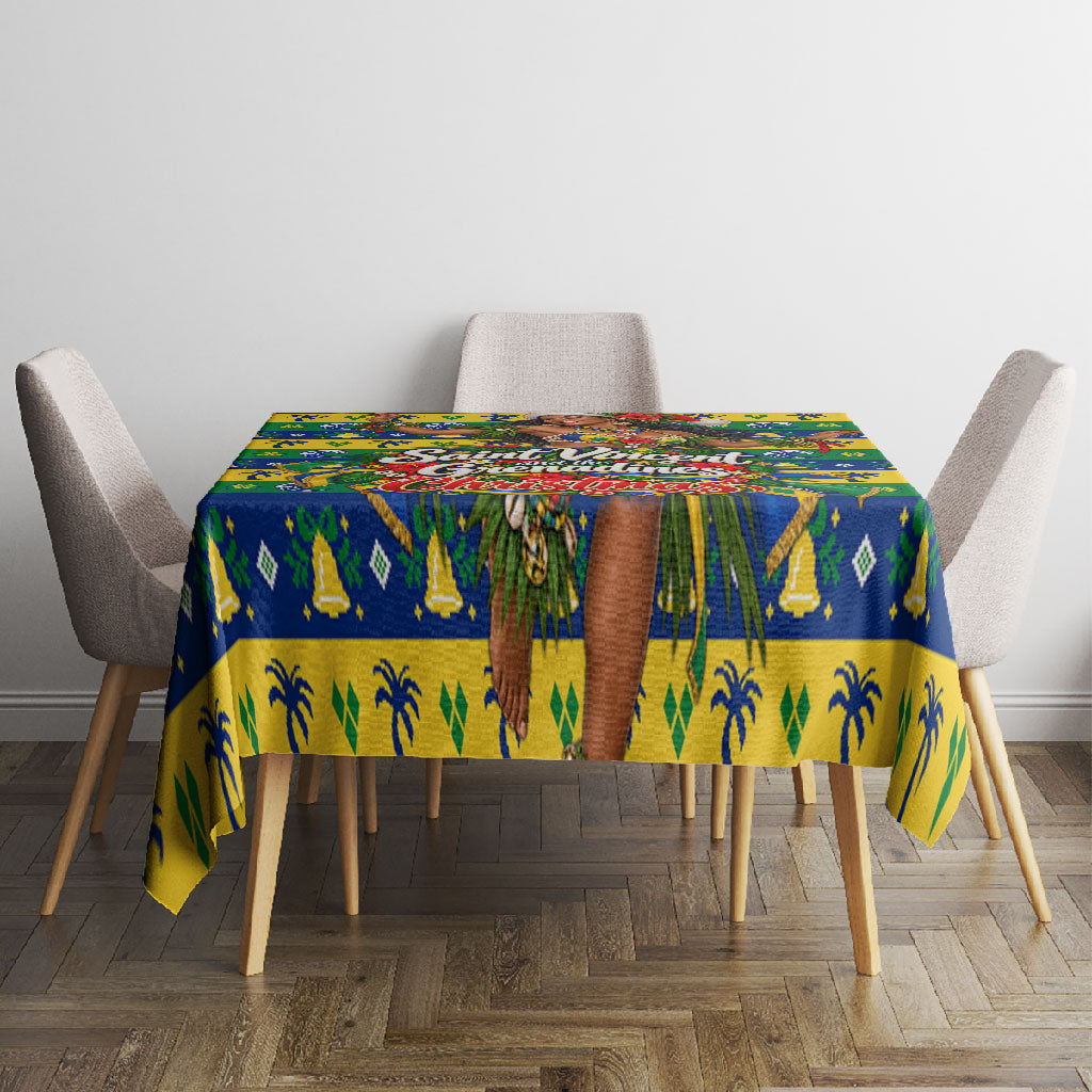 Saint Vincent And The Grenadines Christmas Tablecloth Caribbean Island Girl Dancer Tropical Winter