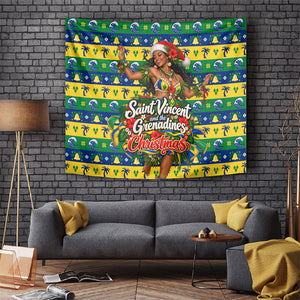 Saint Vincent And The Grenadines Christmas Tapestry Caribbean Island Girl Dancer Tropical Winter