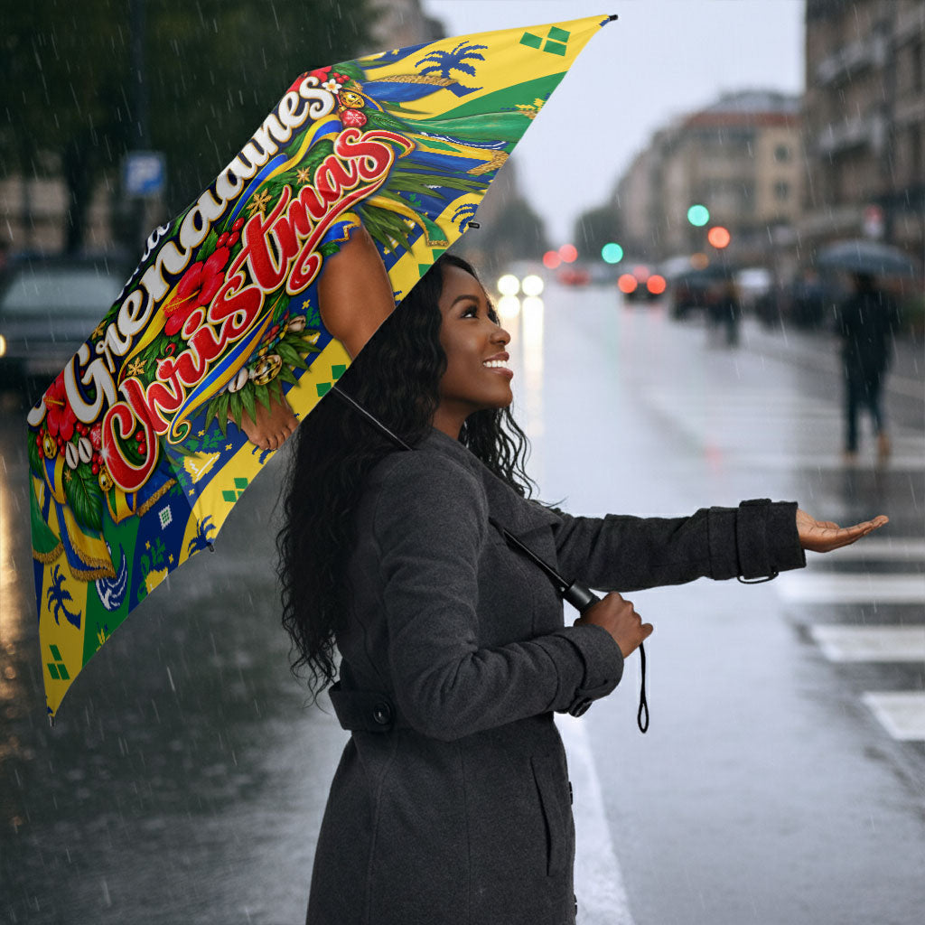 Saint Vincent And The Grenadines Christmas Umbrella Caribbean Island Girl Dancer Tropical Winter