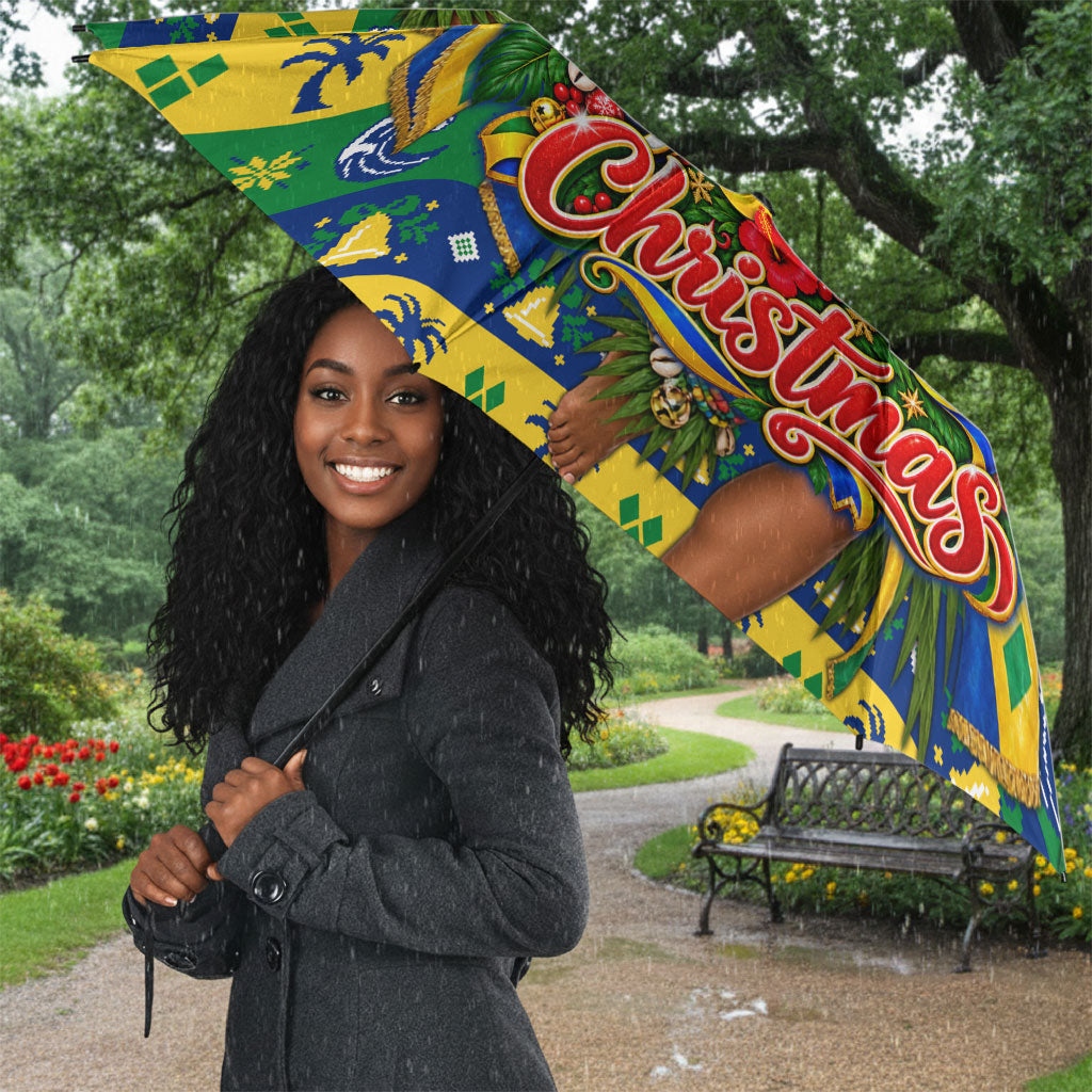Saint Vincent And The Grenadines Christmas Umbrella Caribbean Island Girl Dancer Tropical Winter