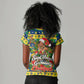 Saint Vincent And The Grenadines Christmas Women V-Neck T-Shirt Caribbean Island Girl Dancer Tropical Winter