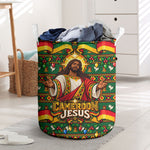 Cameroon Jesus Christmas Laundry Basket African Culture Ugly Knit Pattern