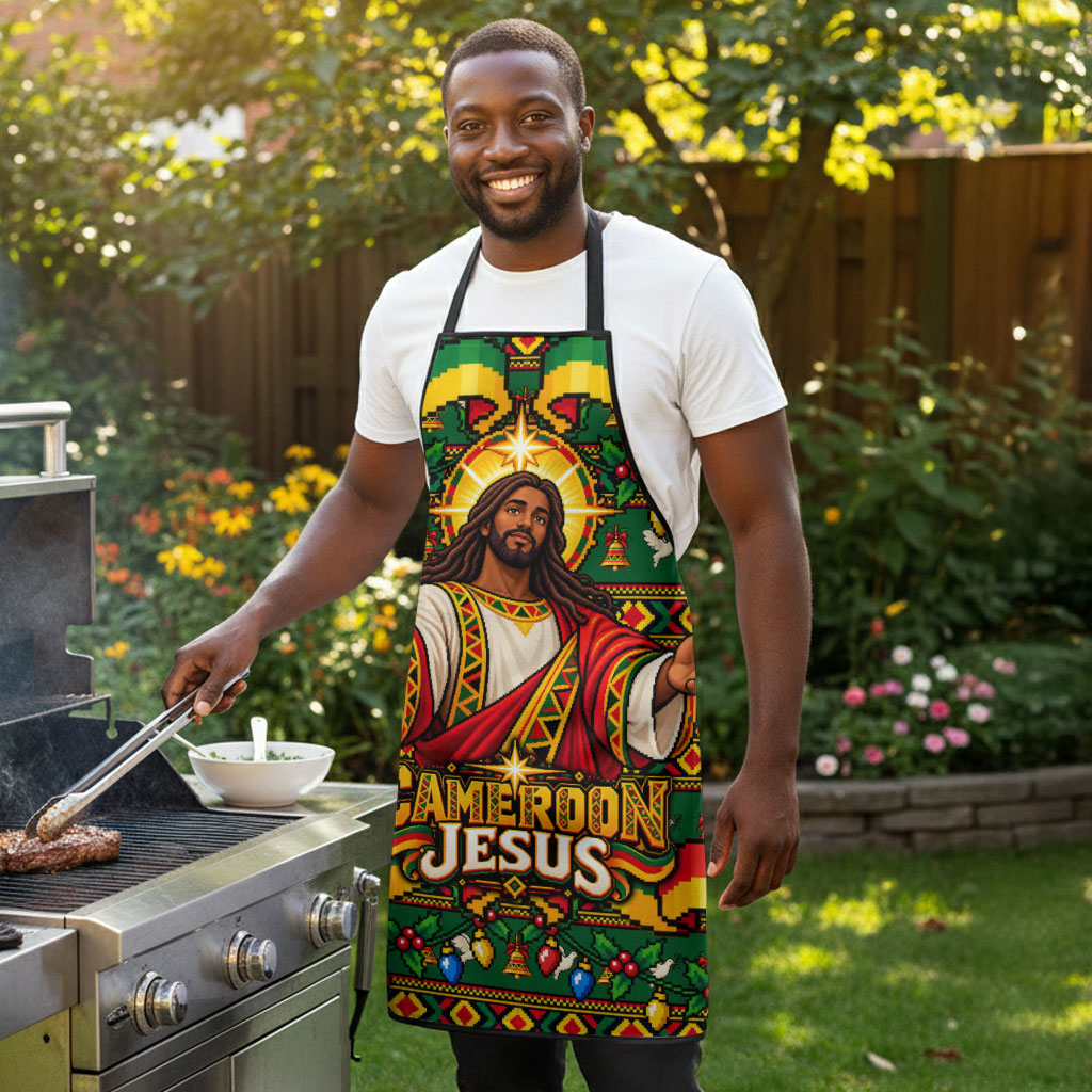 Cameroon Jesus Christmas Apron African Culture Ugly Knit Pattern
