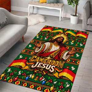 Cameroon Jesus Christmas Area Rug African Culture Ugly Knit Pattern