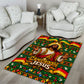 Cameroon Jesus Christmas Area Rug African Culture Ugly Knit Pattern