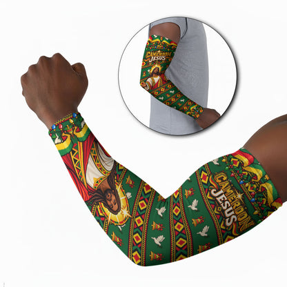 Cameroon Jesus Christmas Arm Sleeves African Culture Ugly Knit Pattern