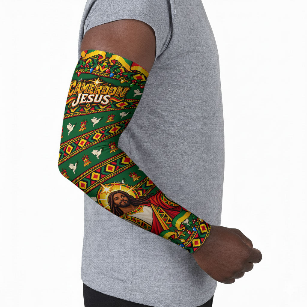 Cameroon Jesus Christmas Arm Sleeves African Culture Ugly Knit Pattern