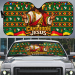 Cameroon Jesus Christmas Auto Sun Shade African Culture Ugly Knit Pattern