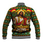 Cameroon Jesus Christmas Baseball Jacket African Culture Ugly Knit Pattern