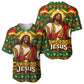 Cameroon Jesus Christmas Baseball Jersey African Culture Ugly Knit Pattern