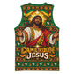 Cameroon Jesus Christmas Basketball Jersey African Culture Ugly Knit Pattern