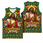 Cameroon Jesus Christmas Basketball Jersey African Culture Ugly Knit Pattern