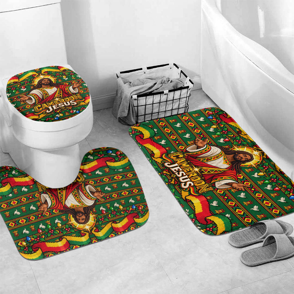 Cameroon Jesus Christmas Bathroom Set African Culture Ugly Knit Pattern