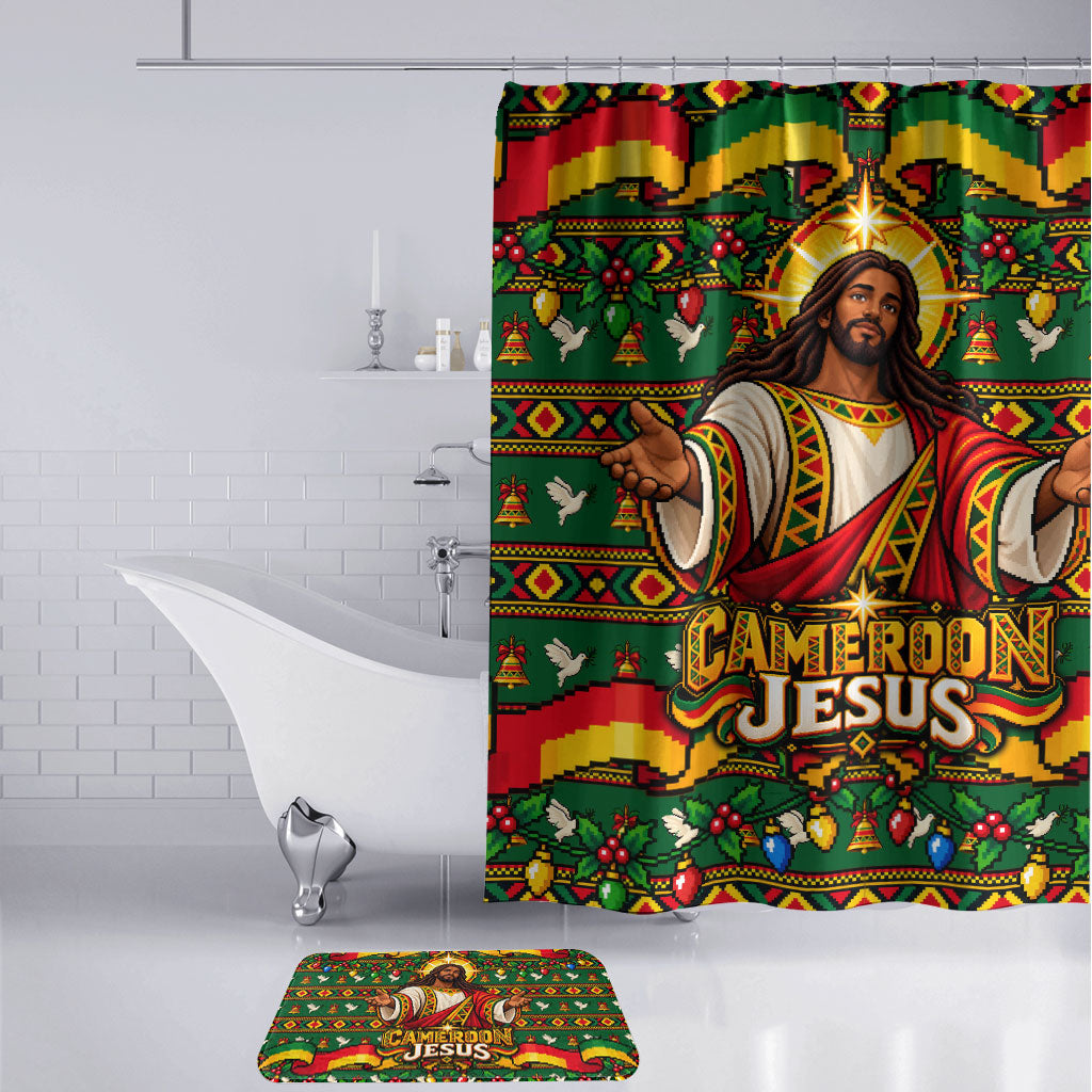 Cameroon Jesus Christmas Bathroom Set African Culture Ugly Knit Pattern
