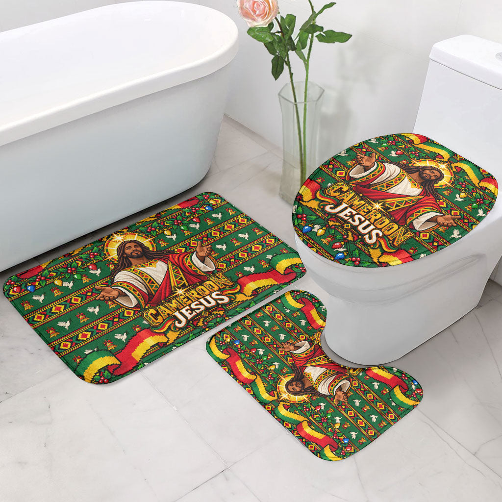 Cameroon Jesus Christmas Bathroom Set African Culture Ugly Knit Pattern
