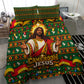 Cameroon Jesus Christmas Bedding Set African Culture Ugly Knit Pattern