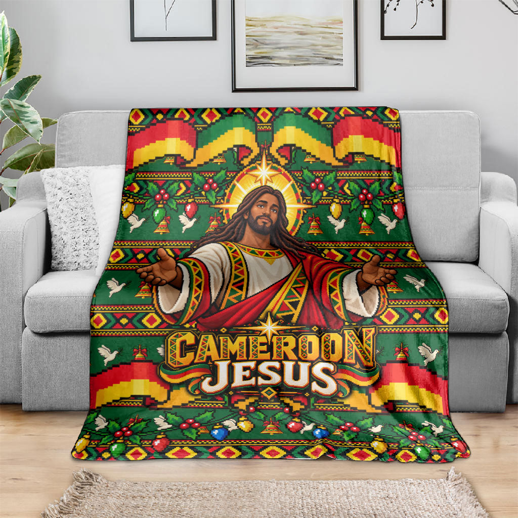 Cameroon Jesus Christmas Blanket African Culture Ugly Knit Pattern