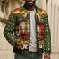 Cameroon Jesus Christmas Bomber Puffer Jacket African Culture Ugly Knit Pattern