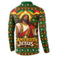 Cameroon Jesus Christmas Button Sweatshirt African Culture Ugly Knit Pattern
