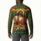 Cameroon Jesus Christmas Button Sweatshirt African Culture Ugly Knit Pattern