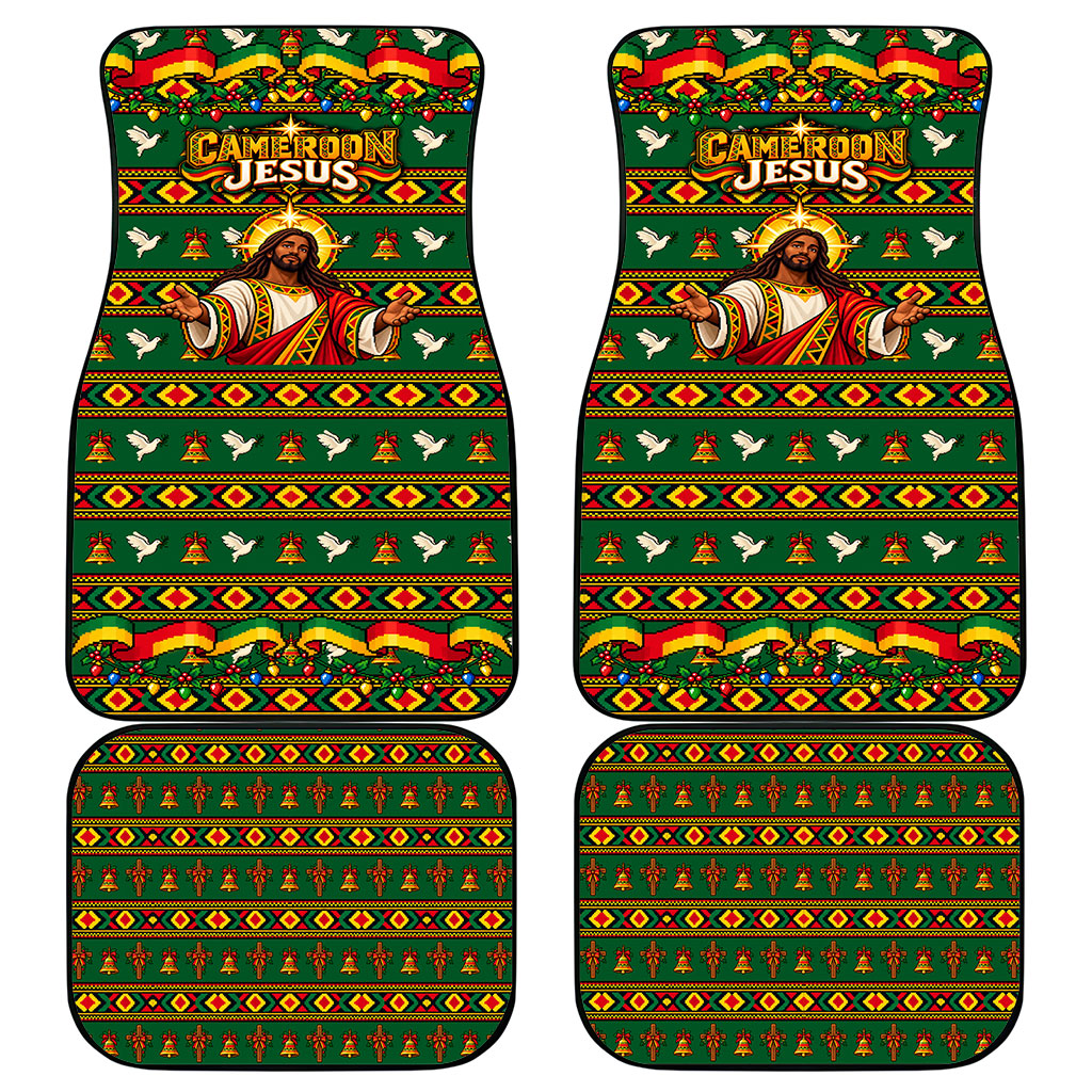 Cameroon Jesus Christmas Car Mats African Culture Ugly Knit Pattern