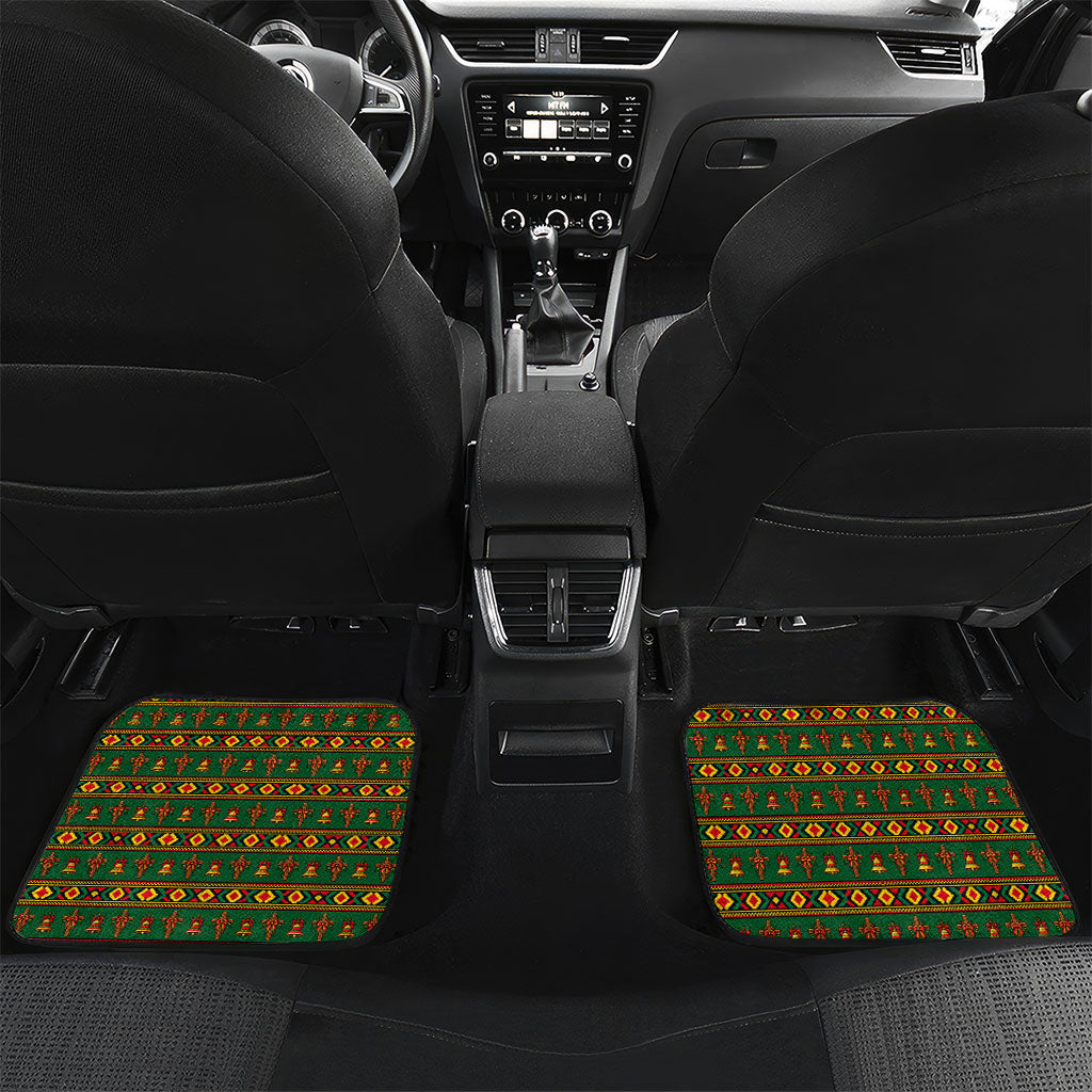 Cameroon Jesus Christmas Car Mats African Culture Ugly Knit Pattern