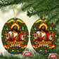 Cameroon Jesus Christmas Ceramic Ornament African Culture Ugly Knit Pattern