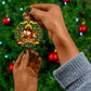 Cameroon Jesus Christmas Ceramic Ornament African Culture Ugly Knit Pattern